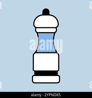 Vektorsymbol für Gewürzschleifer der Pfeffermühle. Küchengerät. Diagrammsymbol für das Kochen von Website-Design, Logo, App, UI Stock Vektor