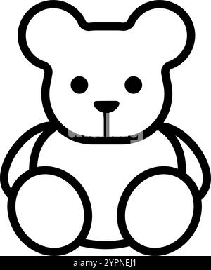 teddybär - Vektorsymbol Stock Vektor