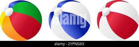 Strandball, farbenfroher Sommerball Stock Vektor