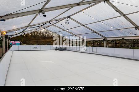 Nachhaltige, umweltfreundliche Eislaufbahn, Dalkeith Country Park, Midlothian, Schottland, Großbritannien Stockfoto