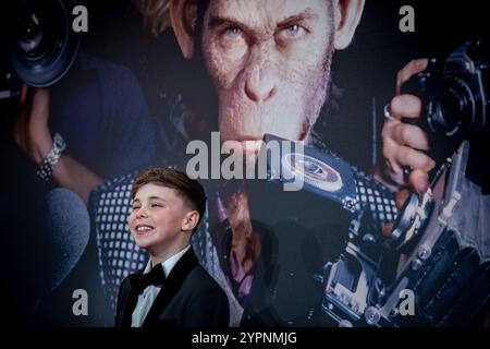 Carter J. Murphy kommt zur europäischen Premiere von Better man im Odeon Luxe Leicester Square Cinema. Der visionäre neue Film über Robbie Williams. Stockfoto