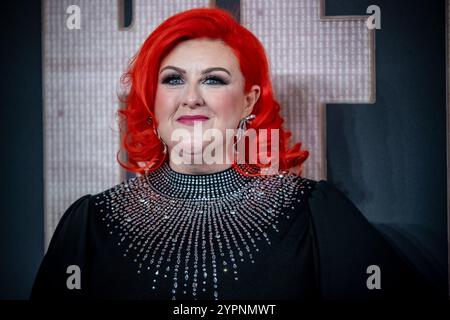 Michelle McManus kommt zur europäischen Premiere von Better man im Odeon Luxe Leicester Square Cinema. Der visionäre neue Film über Robbie Williams. Stockfoto