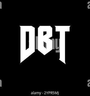 DBT-Letter-Logo für Technologieunternehmen. Farbkombination mit DBT-Logo in Schwarz und weiß. DBT-Logo, DBT-Vektor, DBT-Design, DBT-Symbol, DBT-Alph Stock Vektor