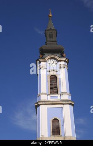 Glockenturm des serbischen Kovin-Klosters, Orthodoxe serbische Kirche, Rackeve, Ungarn Stockfoto