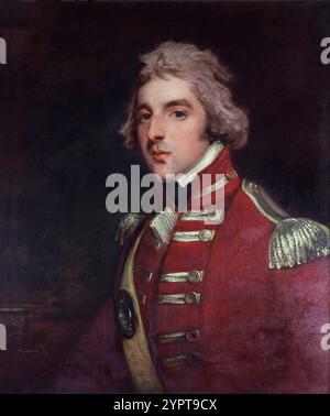 Ein Porträt von Arthur Wellesley, Duke of Wellington, als Leutnant Colonel im Alter von ca. 26 Jahren im 33. Regiment. Porträt von John Hoppner. Stockfoto