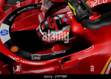 Dezember 2024, Losail International Circuit, Doha, Formel 1 Qatar Airways Qatar Grand Prix 2024, im Bild Carlos Sainz Jr. (ESP), Scuderia Ferrari HP Stockfoto