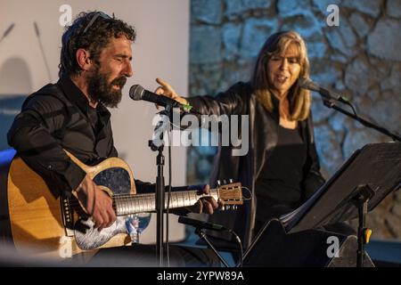 Vorstellung von Maria del Mar Bonet und Borja Penalba, es Baluart, Palma, Mallorca Stockfoto