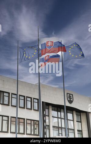 Das Gebäude des Nationalrates der Slowakischen Republik (Narodna rada Slovenskej republiky) in Bratislava. Slowakei Stockfoto