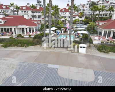 Luftaufnahme des Hotels Del Coronado, San Diego, Kalifornien, USA. September 2021 Stockfoto