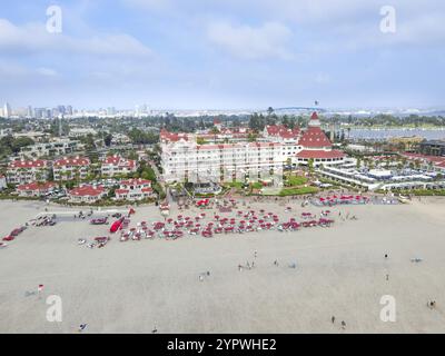 Luftaufnahme des Hotels Del Coronado, San Diego, Kalifornien, USA. September 2021 Stockfoto