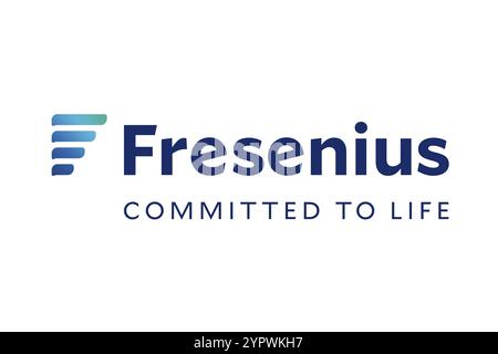 Das Logo der Firma Fresenius, Gesundheitsdienstleister, Medizintechnik, Deutschland, Bad Homburg v.d. hoehe, privater Krankenhausbetreiber, Pharmazie Stockfoto