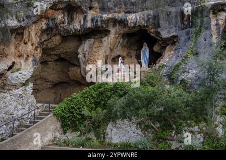 Cova de Lourdes, Cova des Coloms, Santa Eugenia, Mallorca, balearen, Spanien, Europa Stockfoto