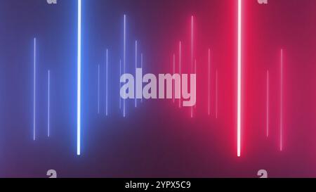 Abstrakt Neon glühende Lichter Linie Hintergrund, geometrisch glühende Form Stockfoto
