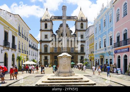 Sao Francisco Kirche in Pelourinho, im historischen Zentrum von Salvador Bahia. Brasilien. Pelourinho, im historischen Zentrum von Salvador Bahia. Febrau Stockfoto