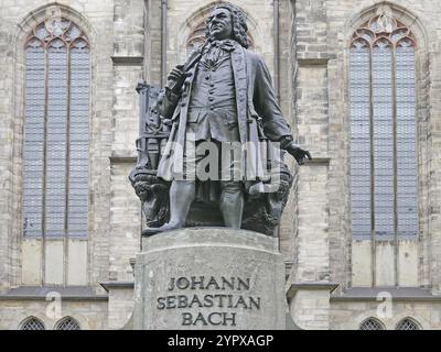 Das Denkmal des Thomaskantors Johann Sebastian Bach. Leipzig, Sachsen, Deutschland, Europa Stockfoto