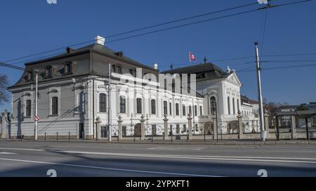 Bratislava, Slowakei, 20. Januar 2024: Residenz des Präsidenten der Slowakei, Palast Grassalkowitsch. Bratislava. Slowakei, Europa Stockfoto