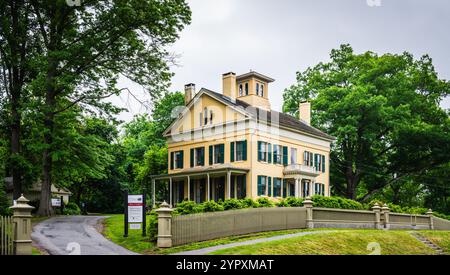 Das Dickinson Homestead war von 1855 bis 1886 die Geburtsstätte und Heimat der amerikanischen Dichterin Emily Dickinson. Stockfoto