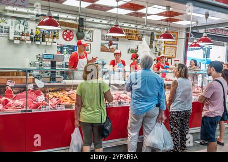 Civitavecchia Italien, Piazza Regina Margherita, Mercato di Civitavecchia, San Lorenzo Markt, Mercato Coperto, Mercato della Piazza, innen überdacht, Bu Stockfoto