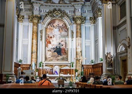 Civitavecchia Italien, Piazza Vittorio Emanuele II., Cattedrale di San Francesco d'Assisi, Kathedrale St. Franziskus von Assisi, römisch-katholisch, historisches c Stockfoto