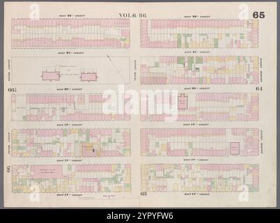 Karte begrenzt durch West 22nd Street, Eighth Avenue, West 17th Street, Tenth Avenue, Plate 65 1857 - 1862 von Perris, William Stockfoto