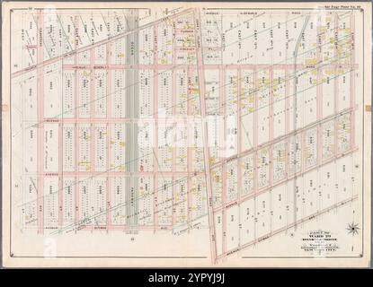 Begrenzt durch Albemarle Road (Avenue A), East 19th Street, Ditmas Avenue (Avenue E), Coney Island Avenue, Ditmas Avenue und West Street, Double Page Plate No. 10 1898 von Ullitz, Hugo. Stockfoto