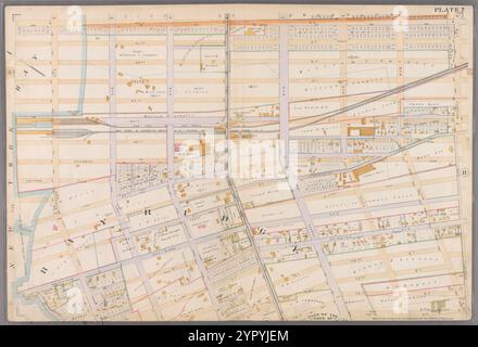 Platte 7: [Begrenzt durch 60th Street, Seventh Avenue, 66th Street, Stewart Avenue, 75th Street, Vierte Avenue, 72nd Street, Second Avenue, 71st Street, First Avenue, Mackay Place, Shore Road und New York Bay Pier Line.] 1890 von Robinson, E. (Elisha) Stockfoto