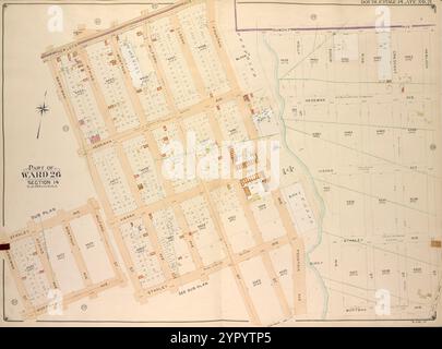 Brooklyn, Vol. 4, Double Page Plate No. 21; Part of Ward 26; Sections 14; Sub Plan; 1905 von E.B. Hyde & Co. Stockfoto