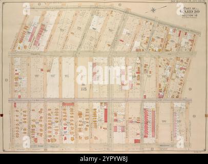 Brooklyn, Vol. 6, Double Page Plate No. 26; Part of Ward 30, Section 18; [Map Bounded by 5th Ave., 91st St.; einschließlich Ridge Blvd., 80th St.] 1905 von E.B. Hyde & Co. Stockfoto