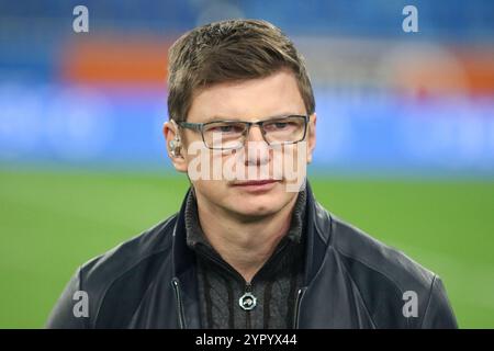 Sankt Petersburg, Russland. Dezember 2024. Andrej Arschavin war beim russischen Premier League-Fußballspiel zwischen Zenit Sankt Petersburg und Krylya Sovetov Samara in der Gazprom Arena zu sehen. Endpunktzahl Zenit 2:3 Krylya Sovetov. Quelle: SOPA Images Limited/Alamy Live News Stockfoto