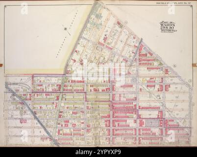 Brooklyn, Vol. 2, Double Page Plate No. 12; Part of Wards 29 & 30, Section 16 & 17; Karte begrenzt durch West St., 16th Ave., 45th St., 9th Ave.; einschließlich 37th St., Forthamilton Ave.] 1916 von E.B. Hyde & Co. Stockfoto