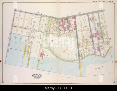 Brooklyn, Vol. 2, Double Page Plate No. 19; Part of Ward 30, Section 18; [Map Bounded by 2nd Ave., Ridge Blvd.; including 74th St., 60th St.] 1916 von E.B. Hyde & Co. Stockfoto