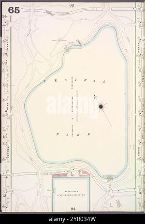 Manhattan, V. 7, Plate No. 65 [Map Bounded by Central Park West, 5th Ave.] 1902 Stockfoto