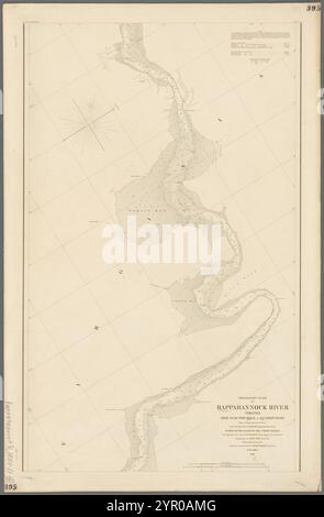 Vorläufige Karte des Rappahannock River, Virginia : from near Port Royal to Saunders' Wharf : from a trigonometrical Survey unter der Leitung von A.D. Bache, Superintendent of the Coast of the United States 1856 by Bache, A.D. (Alexander Dallas), 1806-1867 Stockfoto