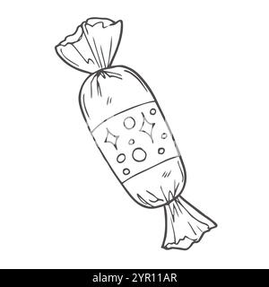 Isolierte Vektor-Illustration von Süßigkeiten. Niedliches, dünnes Symbol für Design und Abdeckung Stock Vektor