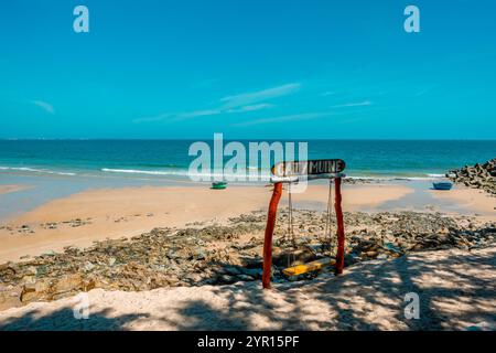 Mui ne, Vietnam - 7. Oktober 2024 - ein Strandbereich im Ferienort Mui ne Stockfoto