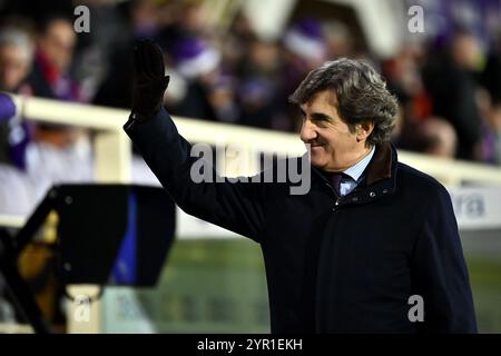 Foto Massimo Paolone/LaPresse 29 Dicembre 2023 - Firenze, Italia - Sport, calcio - Fiorentina vs Turin - Campionato italiano di calcio Serie A TIM 2023/2024 - Stadio Artemio Franchi. Nella Foto: Presidente Torino FC Urbano Kairo 29. Dezember 2023 Florenz, Italien - Sport, calcio - Fiorentina vs Turin - italienische Fußballmeisterschaft der Serie A 2023/2024 - Artemio Franchi Stadium. Auf dem Bild: Präsident des Turino FC Urbano Kairo Stockfoto