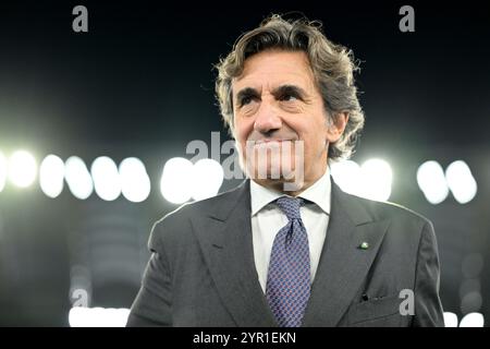 Roma, Italien. September 2023. Foto Alfredo Falcone/LaPresse 27 Settembre 2023 - Roma, Italia - Sport, calcio - Lazio vs Turin - Campionato italiano di calcio Serie A TIM 2023/2024 - Stadio Olimpico. Nella Foto: Presidente Torino FC Urbano Kairo Foto Alfredo Falcone/LaPresse 27. September 2023 Rom, Italien - Sport, Fußball - Lazio vs Turin - italienische Fußballmeisterschaft der Serie A 2023/2024 - Olympisches Stadion. Auf dem Bild: Urbano Cairo President Torino FC Credit: LaPresse/Alamy Live News Stockfoto