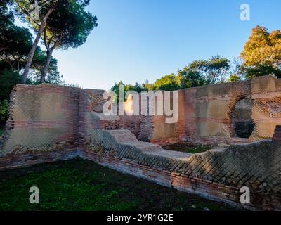 Trajans Lager - Kaiserliche Häfen von Claudius und Trajan - Fiumicino, Rom, Italien Stockfoto