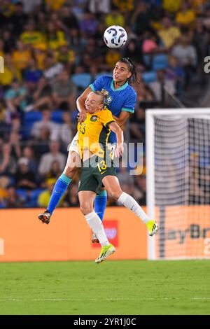 Gold Coast, Australien. Dezember 2024. Matildas Tameka Yallop während eines Freundschaftsspiels zwischen der australischen Fußballnationalmannschaft der Frauen, den Matildas und Brasilien im CBUS Super Stadium/Robina Stadium am 1. Dezember 2024 in Gold Coast, Australien Credit: Tim Martorana/Alamy Live News Stockfoto