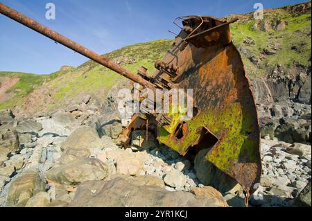 Das Schiffswrack der Johanna am Hartland Point in Devon, Großbritannien. Stockfoto