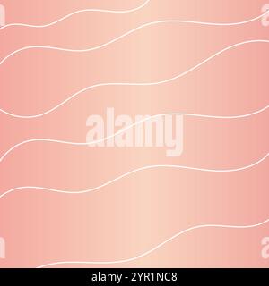Der Hintergrund ist rosa, beige mit welligen Linien und Streifen. Für Design. Stock Vektor