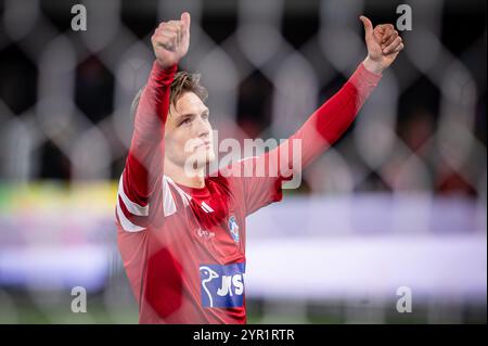 Silkeborg, Dänemark. Dezember 2024. Oliver Sonne von Silkeborg IF gesehen nach dem 3F Superliga-Spiel zwischen Silkeborg IF und Aarhus GF im Jysk Park in Silkeborg. Quelle: Gonzales Photo/Alamy Live News Stockfoto