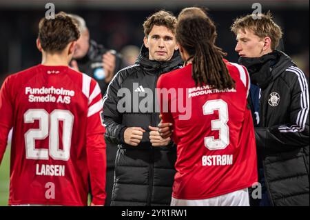 Silkeborg, Dänemark. Dezember 2024. Mads freundlich von Silkeborg IF gesehen nach dem 3F Superliga-Spiel zwischen Silkeborg IF und Aarhus GF im Jysk Park in Silkeborg. Quelle: Gonzales Photo/Alamy Live News Stockfoto