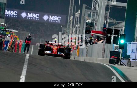 Dezember 2024, Losail International Circuit, Doha, Formel 1 Qatar Airways Qatar Grand Prix 2024, im Bild Carlos Sainz Jr. (ESP), Scuderia Ferrari HP Stockfoto