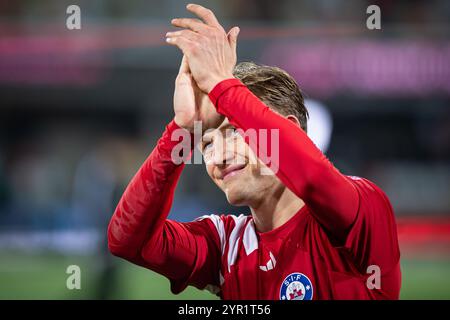 Silkeborg, Dänemark. Dezember 2024. Oliver Sonne von Silkeborg IF gesehen nach dem 3F Superliga-Spiel zwischen Silkeborg IF und Aarhus GF im Jysk Park in Silkeborg. Quelle: Gonzales Photo/Alamy Live News Stockfoto