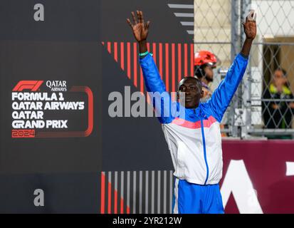 Doha, Katar. November 2024 30. Khabane „Khaby“ Lame, F1 Grand Prix von Katar auf dem Lusail International Circuit am 30. November 2024 in Doha, Katar. (Foto von HOCH ZWEI) Credit: dpa/Alamy Live News Stockfoto