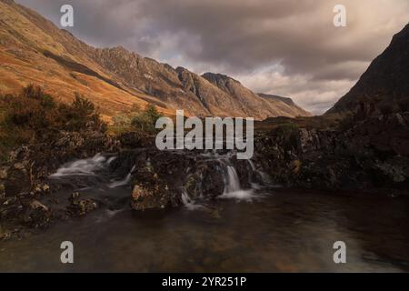 Wasserfall im Glencoe Valley, Schottland Stockfoto