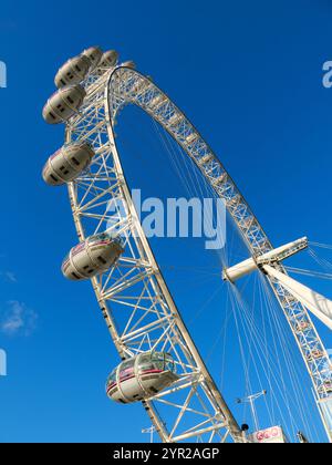 Das London Eye Beobachtungsrad, London, Großbritannien Stockfoto