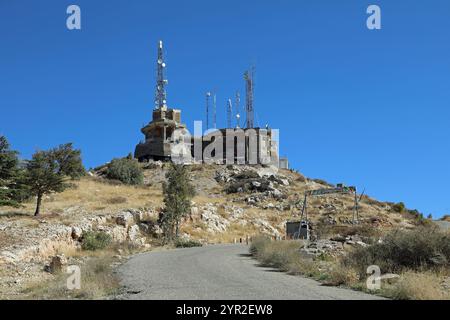 Der ehemalige Sommerpalast von Saddam Hussein nannte das Vogelnest auf dem Berg Gara im irakischen Kurdistan Stockfoto