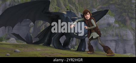 So trainierst du deinen Dragon Hiccup & zahnlos Stockfoto